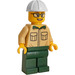 LEGO Construction Engineer / Architect - Female (Tan Shirt, Dark Green Legs) Minifigure