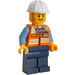 LEGO Construction Foreman - Male (White Construction Helmet) Minifigure