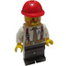 LEGO Construction Foreman with Tie and Suspenders Minifigure