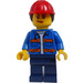 LEGO Bouwvakker Vrouwelijk (Blauw Jasje) Minifiguur