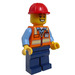 LEGO Construction Worker - Male (Red Construction Helmet, Large Grin) Minifigure