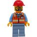 LEGO Konstruktion Worker Male (mit Beard und Glasses) Minifigur