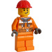 LEGO Ouvrier du batiment - Orange Veste Minifigurine