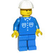 LEGO Bouw Worker met 2 Pockets en Wit Bouw Helm minifiguur
