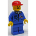 LEGO Bouw Worker met Bulldozer logo minifiguur