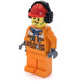 LEGO Konstruktion Worker mit Dark Stone Grau Hoodie Minifigur