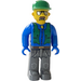 LEGO Construction Worker with Green Cap Minifigure
