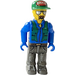 LEGO Construction Worker with Green Cap with ‘BRICK’ Minifigure