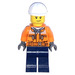 LEGO Bauarbeiter mit Kapuzenpullover und Weiß Helm Minifigur