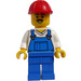 LEGO Construction Worker avec Moustache Figurine
