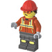 LEGO Construction Worker with Ponytail Minifigure
