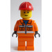 LEGO Konstruktion Worker mit rot Konstruktion Helm Minifigur