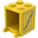 LEGO Container 2 x 2 x 2 with &#039;Transport&#039; Sticker with Solid Studs (4345)