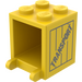 LEGO Récipient 2 x 2 x 2 avec &#039;Transport&#039; Autocollant avec des tenons pleins (4345)