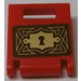 LEGO Container Doos 2 x 2 x 2 Deur met Sleuf met Gold Lock Sticker (4346)