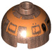 LEGO Copper Brick 2 x 2 Round with Dome Top with Copper (R4-G9) (Safety Stud, Axle Holder) (3262 / 59606)