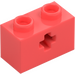 LEGO Coral Brick 1 x 2 with Axle Hole (&#039;+&#039; Opening and Bottom Tube) (31493 / 32064)