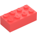 LEGO Coral Brick 2 x 4 (3001 / 3556)