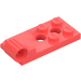 LEGO Coral Hinge Plate Bottom 2 x 4 with 4 Studs and 2 Pin Holes (43056)