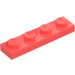 LEGO Koraalkleurig Plaat 1 x 4 (3710)