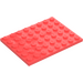 LEGO Coral Placa 6 x 8 (3036)