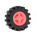 LEGO Korall Wheel Rim Ø8 x 6.4 with Side Notch with Tire with Offset Tread with Band Around Center of Tread