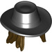 LEGO Cowboy Hat with Dark Brown Hair (13771)