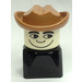 LEGO Cow-boy avec Fabuland Brown Chapeau Duplo Figure