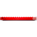 LEGO Crane Arm Outside with Red and White Stripes Sticker Wide with Notch