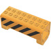 LEGO Crane Section 3 x 8 x 4 with 6 Pin Holes with Diagonal Black Stripes (Both Sides) Sticker (3777)