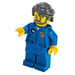 LEGO Crew Member mit Grau Haar und Bart Minifigur