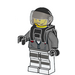 LEGO Criminel avec Veste et Casque Minifigurine