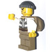 LEGO Crook mit Der Rücken Sack, open shirt und rope Gürtel Minifigur