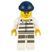 LEGO Crook with Prison Outfit and Dark Blue Cap Minifigure