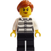 LEGO Boef met Prison Shirt en Donkeroranje Haar Minifiguur