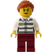 LEGO Crook with Prison Uniform Minifigure