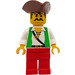 LEGO Kreuz Bone Clipper Buccaneer mit Green vest Minifigur