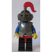 LEGO Crusader Ritter Schwarz Helm Platte Rüstung Medium Hutfeder Minifigur