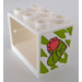LEGO Cupboard 2 x 3 x 2 with Green Heart Shaped Leaf  and Pink Flower Sticker with Recessed Studs (92410)