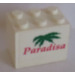 LEGO Schrank 2 x 3 x 2 mit &#039;Paradisa&#039; und Green Palm Blätter Aufkleber mit festen Bolzen (92410)
