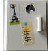 LEGO Schrank Tür 4 x 4 x 4 mit Fridge Magnets (Pferd, Blackpool, Shopping List) Aufkleber (6196)