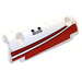 LEGO Gebogen Paneel 11 x 3 met 2 Pin Gaten met &#039;Step&#039; en Rood Decor Links Kant Sticker (62531)