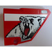 LEGO Curved Panel 14 Right with silver bear Sticker (64680)