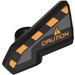 LEGO Curved Panel 2 x 3 Right with ‘CAUTION’ and Black and Orange Stripes Sticker (2389)