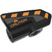 LEGO Curved Panel 7 Left with ‘CAUTION’ and Black and Orange Stripes Sticker (2387)