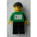 LEGO Cyclist avec Vert Haut et Telekom Autocollant sur De Face et Retour Minifigurine