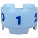 LEGO Cylinder 1 x 2 Half with Blue &#039;0&#039;, &#039;1&#039; et &#039;2&#039; Sticker (68013)