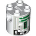 LEGO Cilinder 2 x 2 x 2 Robot Lichaam met Grijs Lines en Green (R2-R7) (Onbepaald) (60854)