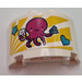 LEGO Cylinder 2 x 4 x 2 Half with Octopus with Popcorn and Tickets Sticker (24593)