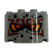 LEGO Cylindre 2 x 4 x 2 Demi avec Stone Face avec Les yeux rouges et Orange Sombre Eyebrows Autocollant (24593)